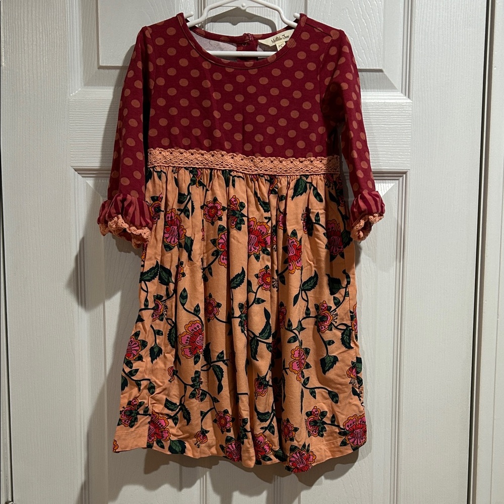 Matilda Jane Red and Peach Floral Dress
